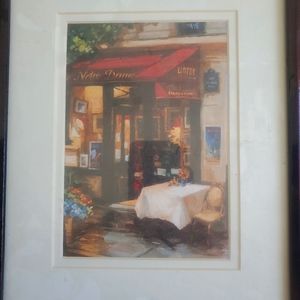 Art print French Street cafe